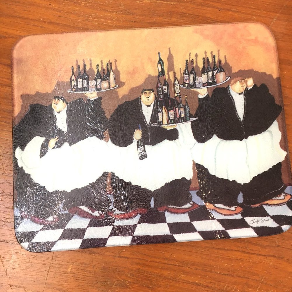 Vintage Tempered Glass Cheese Board